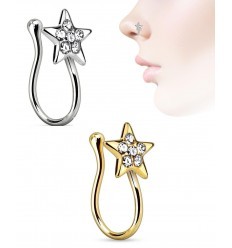 Fake Nese Ring med Crystal Star