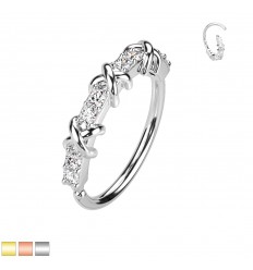 Piercing ringmønster og stein